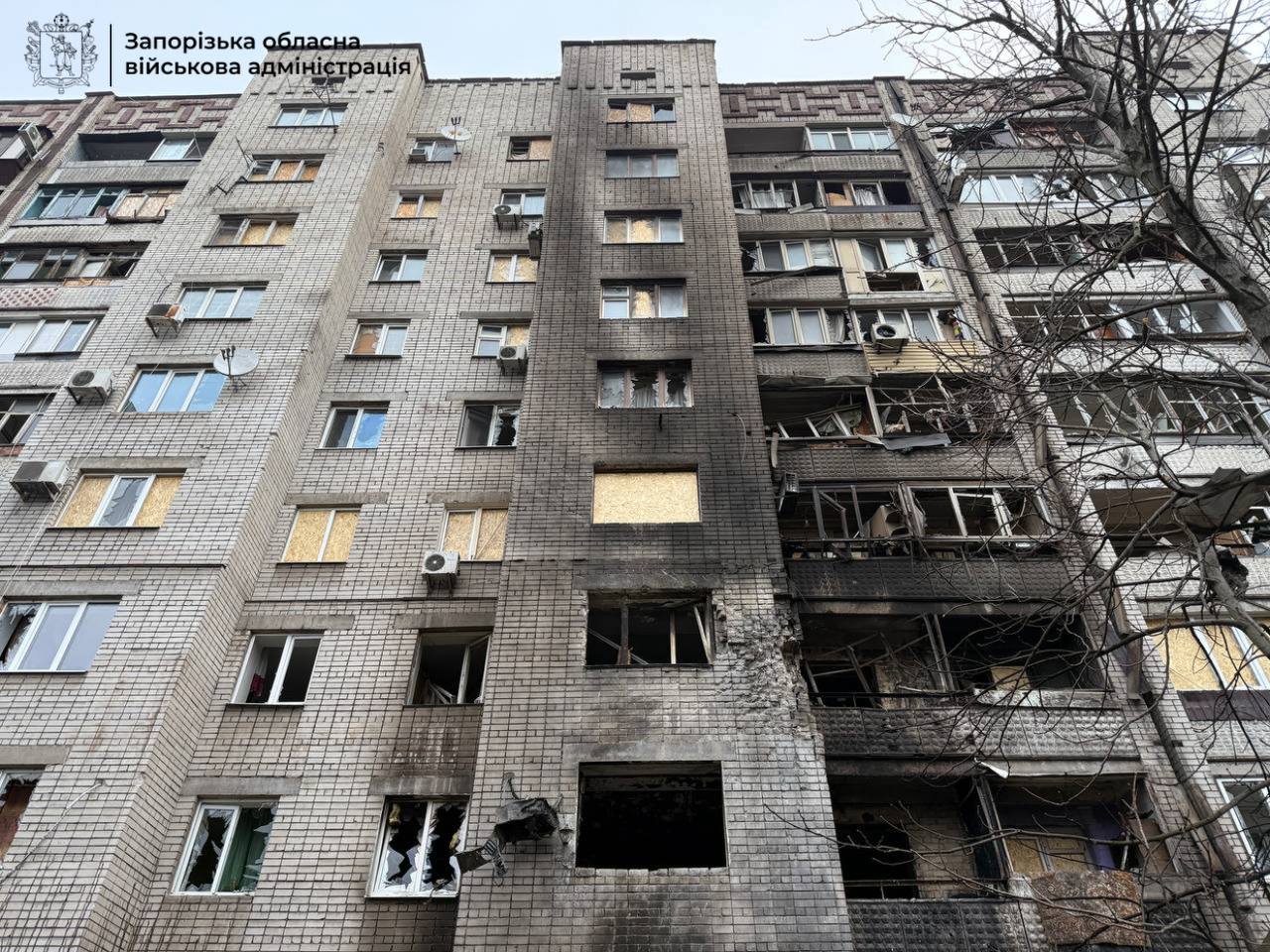 У Запоріжжі внаслідок масованої атаки пошкоджена 31 багатоповерхівка